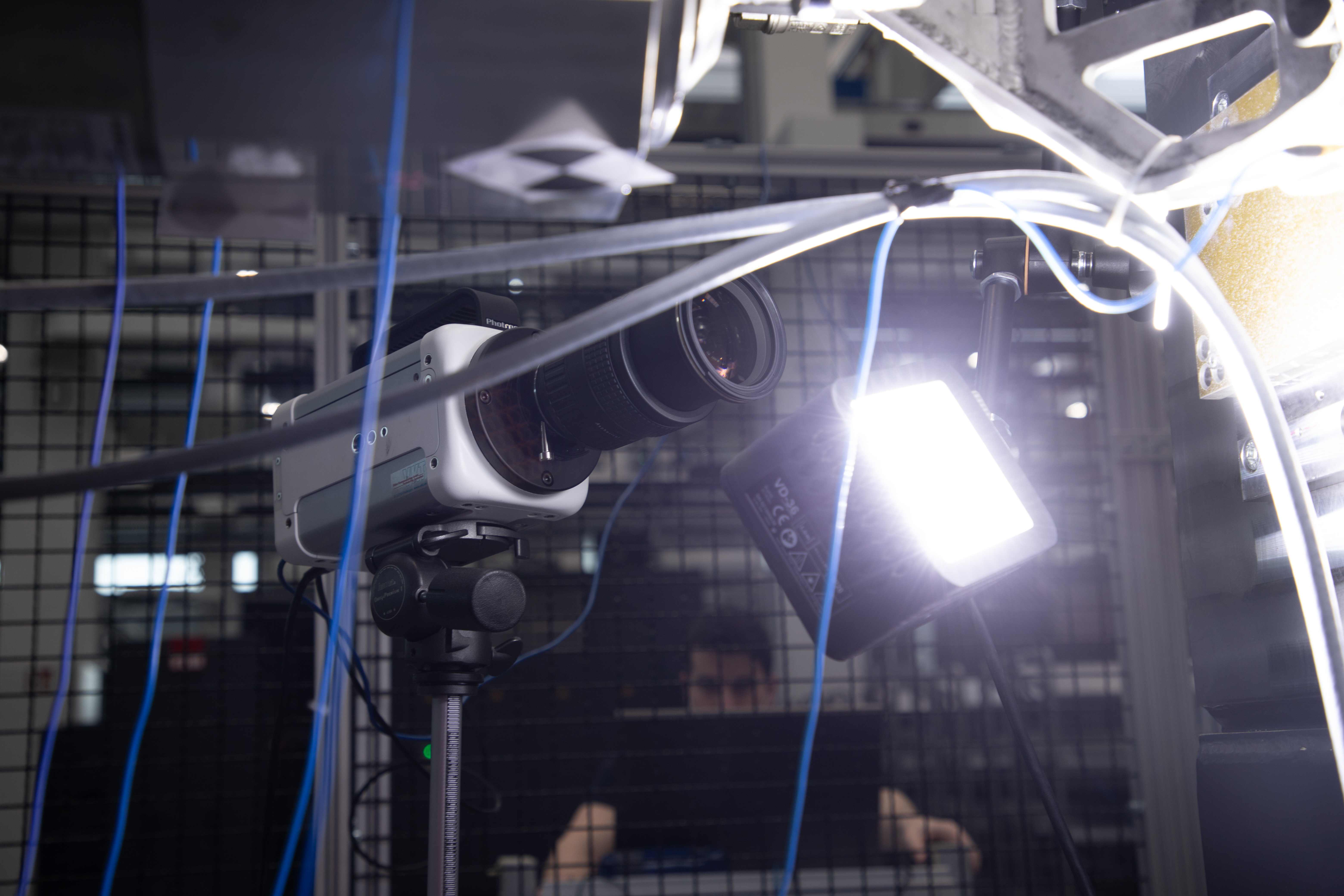 AI-powered motion magnification visualization showing full-field structural deformation analysis